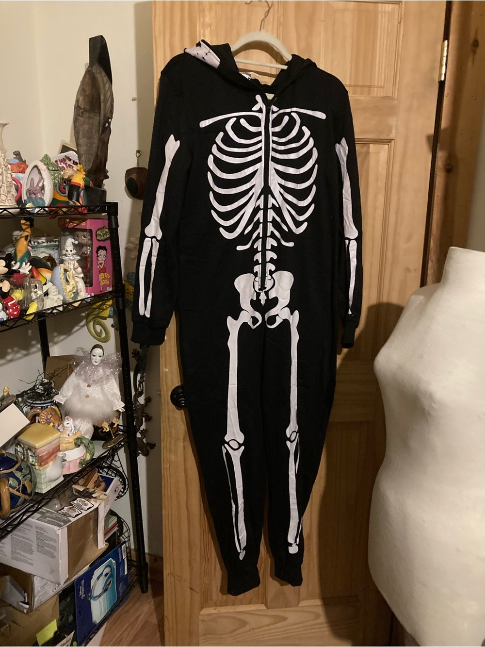 Skeleton onesie for Halloween costume/cosplay/pajamas
